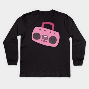 Pink Radio Kids Long Sleeve T-Shirt